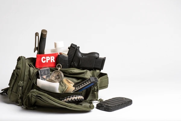 Bug Out Bag with essential emergency supplies